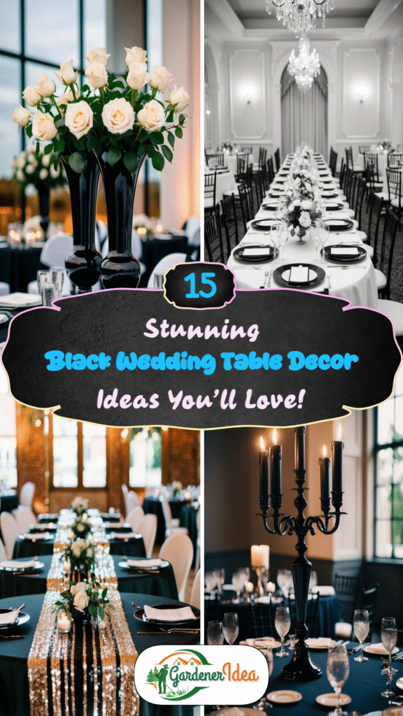 15 Stunning Black Wedding Table Decor Ideas You’ll Love!