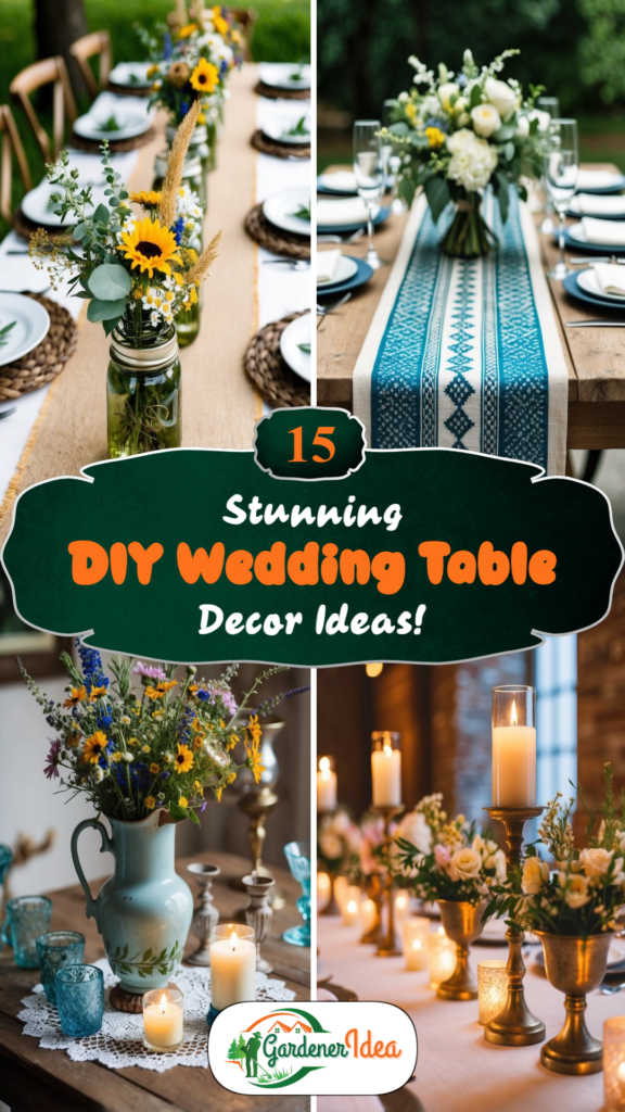 15 Stunning DIY Wedding Table Decor Ideas!