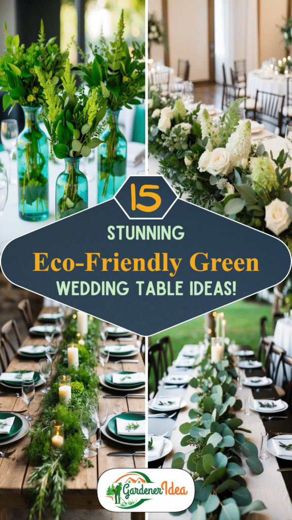 15 Stunning Eco-Friendly Green Wedding Table Ideas!