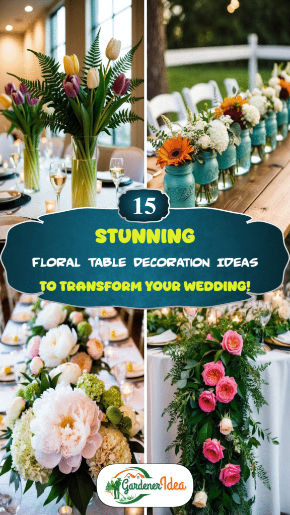 15 Stunning Floral Table Decoration Ideas to Transform Your Wedding!