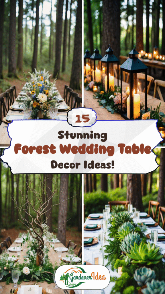 15 Stunning Forest Wedding Table Decor Ideas!