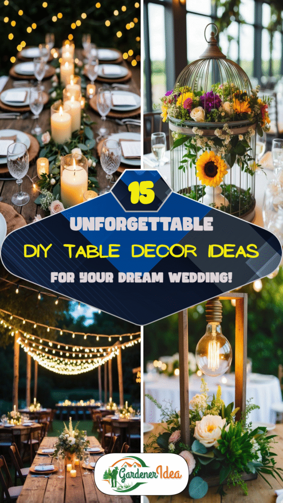 15 Unforgettable DIY Table Decor Ideas for Your Dream Wedding!