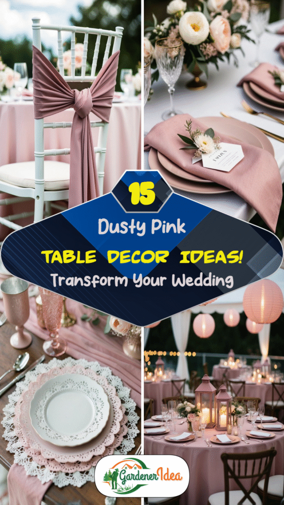 Transform Your Wedding with 15 Dusty Pink Table Decor Ideas!