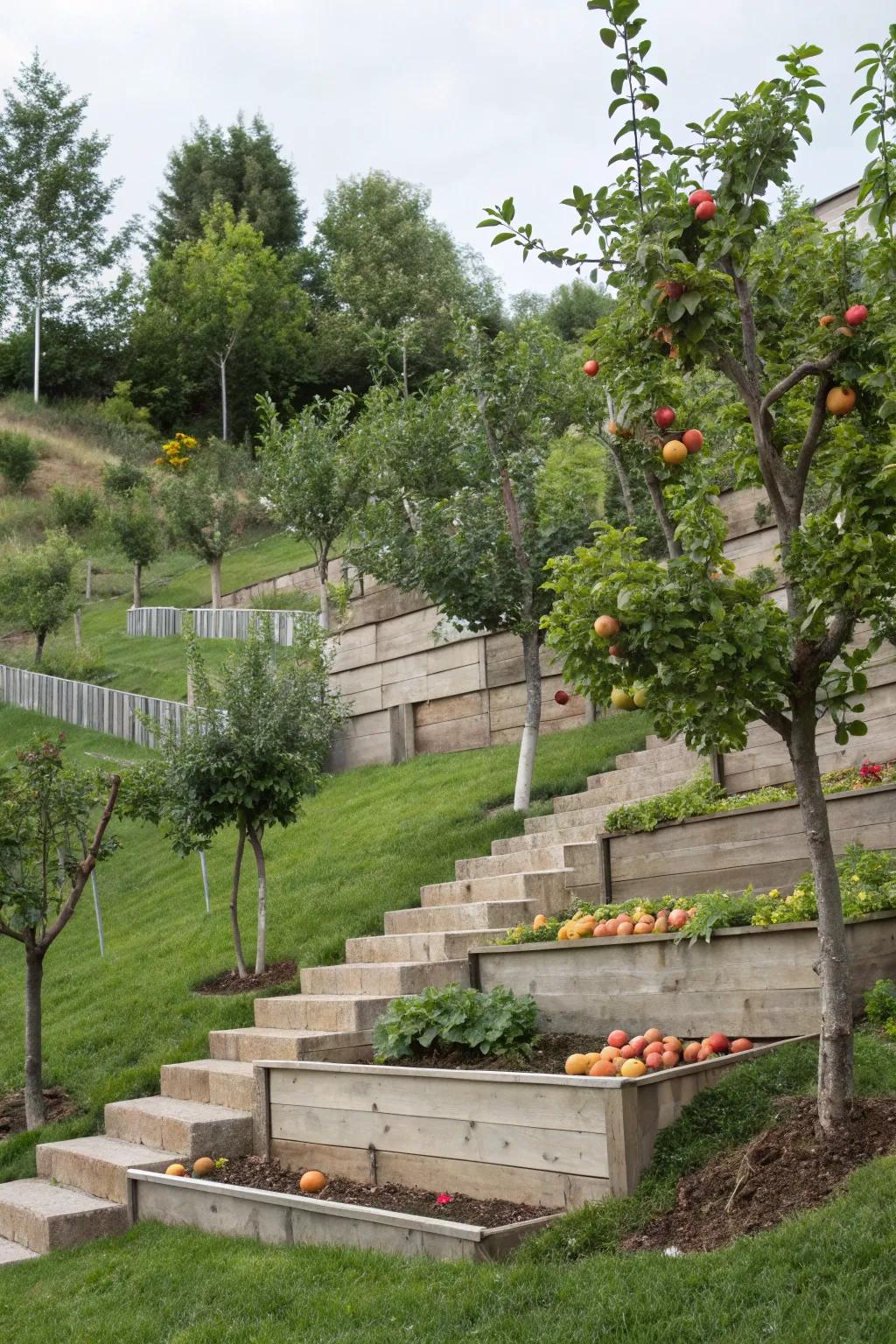 5. Stepped Planting Saves Space