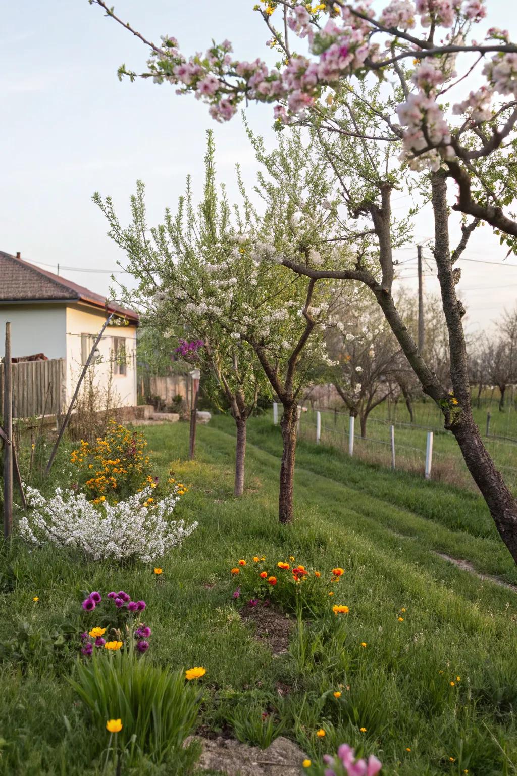 1. Plant Edible Flowers Between Trees