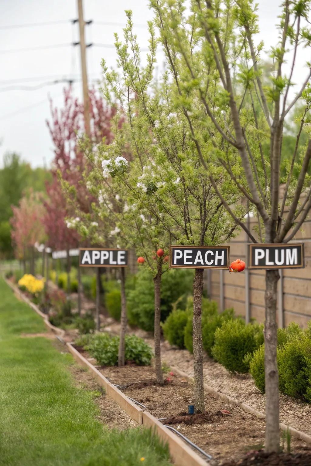 11. Rows of Mixed Fruit Trees