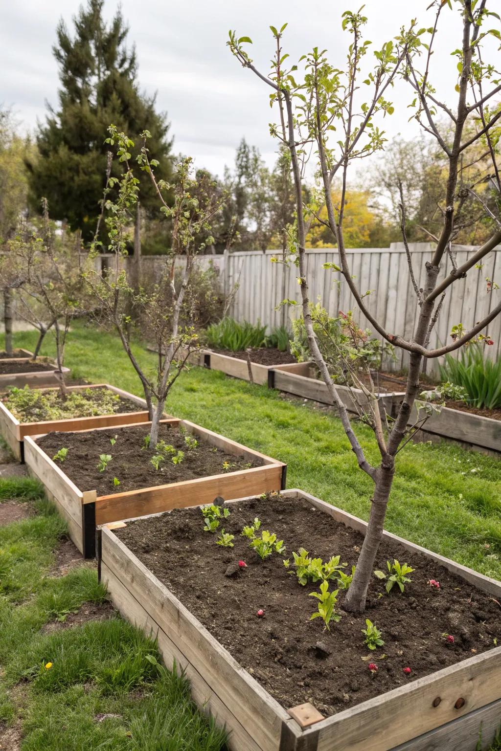 6. Grow Fruit Trees in Raised Beds