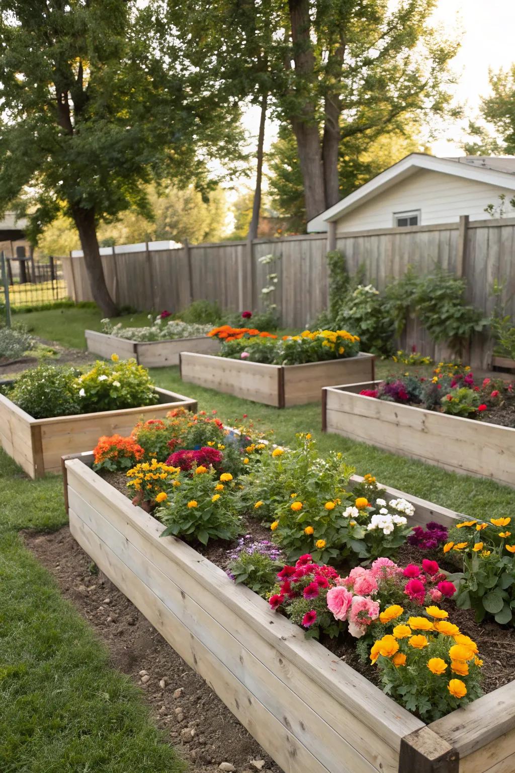 7. Divide With Raised Garden Beds
