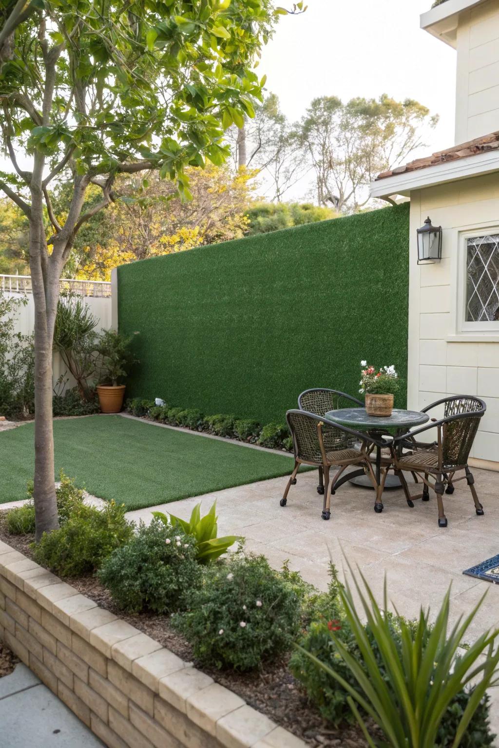 1. Green Walls of Artificial Turf