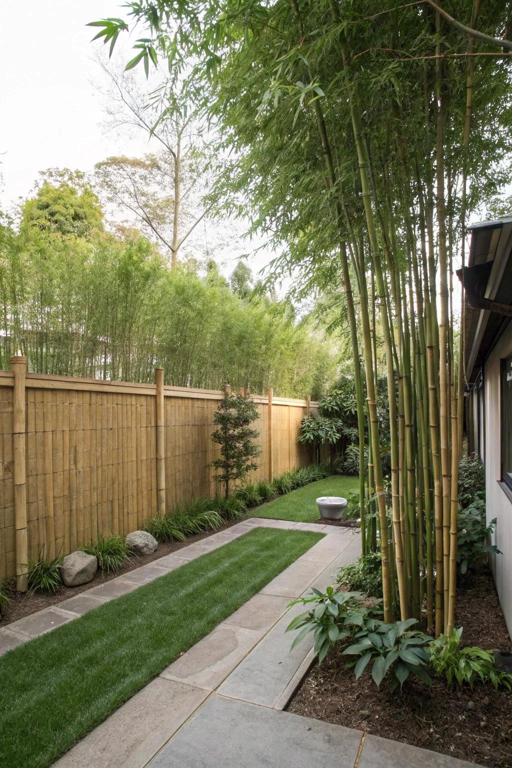 2. Natural Bamboo Fence Screens