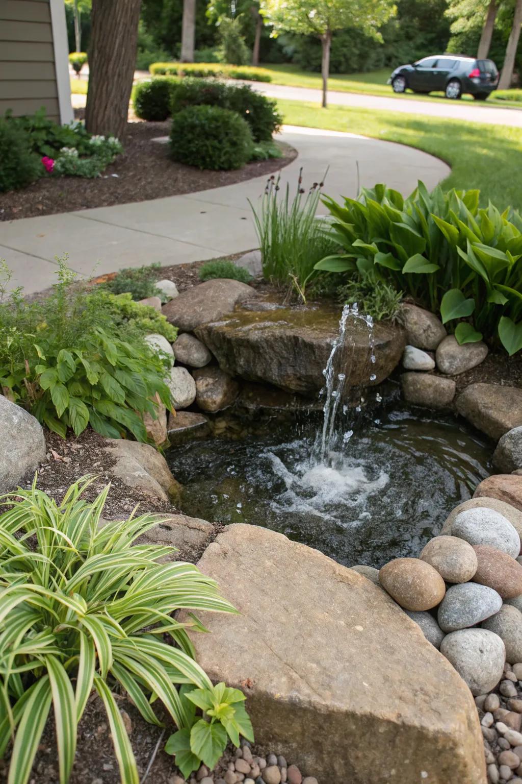 14. Tuck In a Water Feature