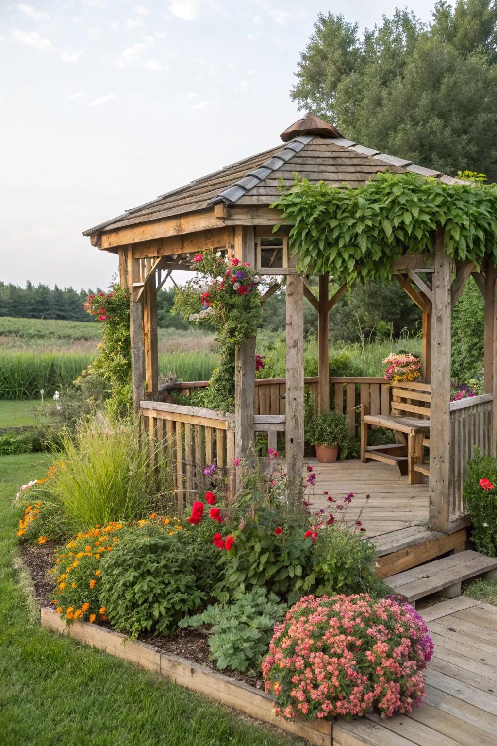 6. Rustic Pallet Wood Retreat