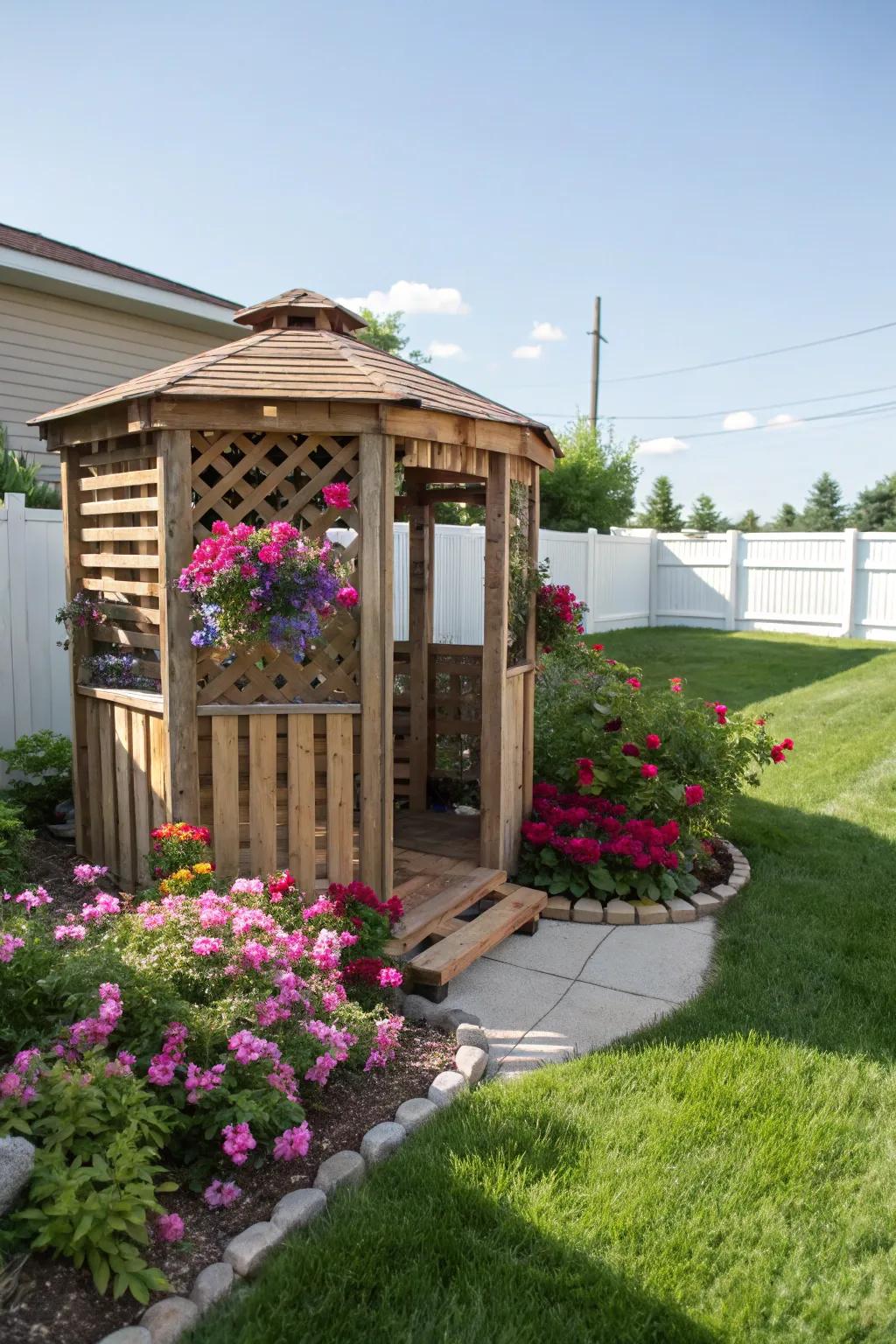 8. Compact Corner Gazebo