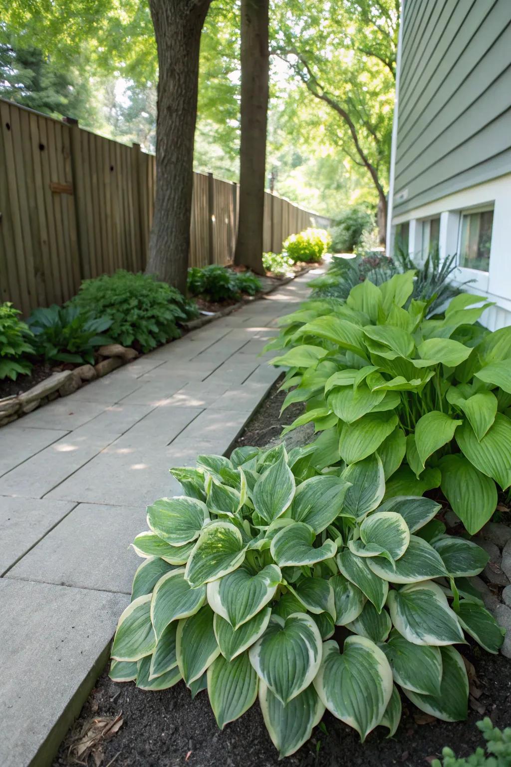 6. Hostas for a Woodland Feel