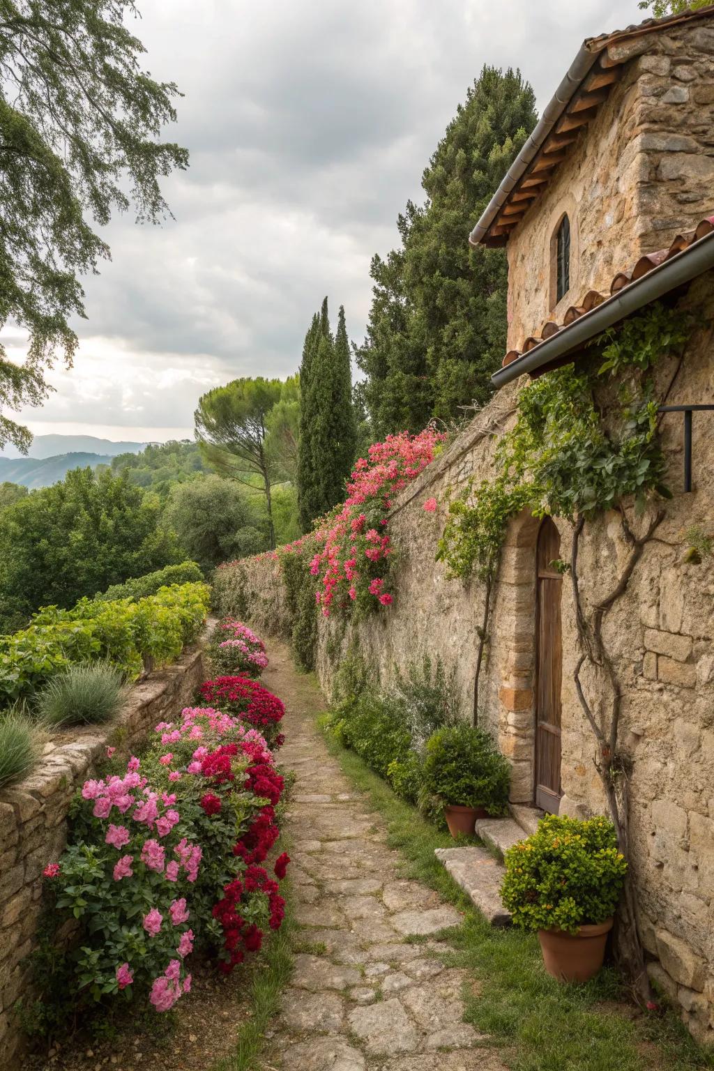 20. Add Rustic Stone Walls