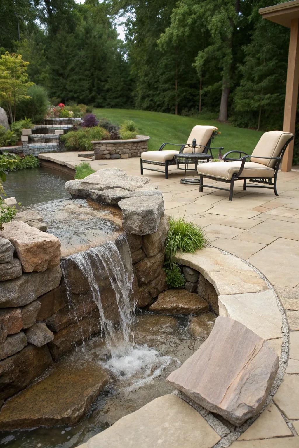 11. Waterfall Seating Nook
