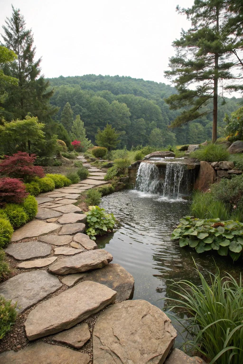 10. Flagstone Stream and Waterfall