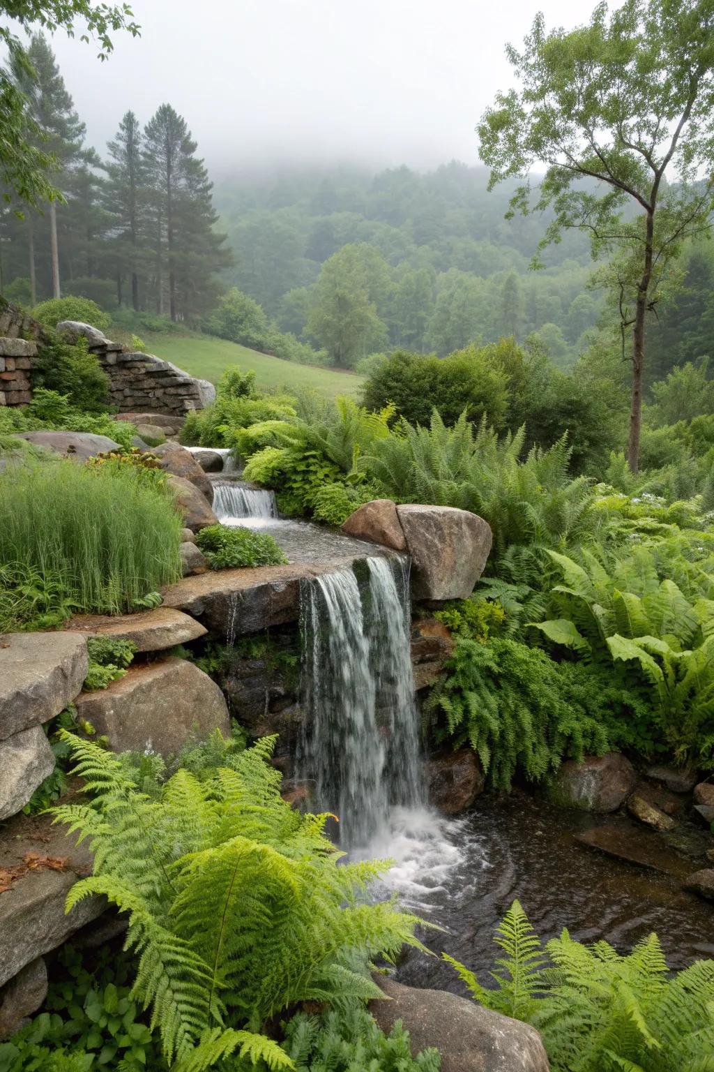 15. Ferns and Flagstone Waterfall