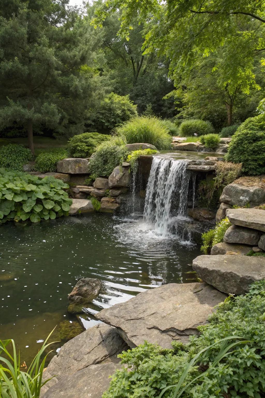 17. Pond and Flagstone Waterfall Pairing
